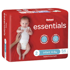 Baby: HUGGIES Nappy Essential Infant SIZE2 54 x 4 (WST $172.60 Excludes Salelologa Branch)