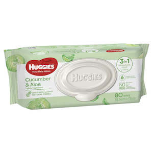 Baby: Huggies Baby Wipes Cucumber & Aloe 4x 80 Pack (WST $52.40)