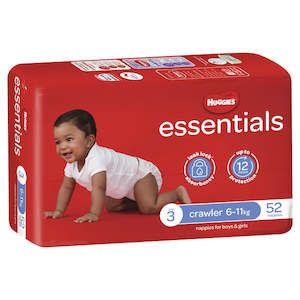 Baby: HUGGIES Crawler Essential Size 3 52 x 4 (WST $172.60)