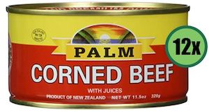 Pantry: PALM Corned Beef 12 x 326g/11.5oz (WST$181.56)