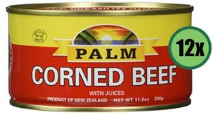 Pantry: PALM Corned Beef 12 x 326g/11.5oz (WST$181.56)