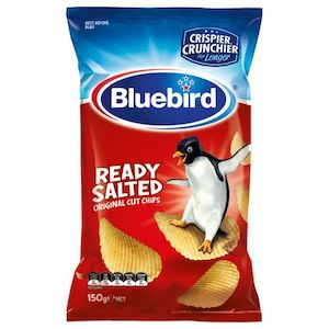 BLUEBIRD Potato Chips Ready Salted 12x150g (WST $83.14)