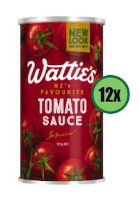 Pantry: Watties Tomato Sauce Refill 12 x 575g (WST $61.58 Excludes Taufusi Branch)