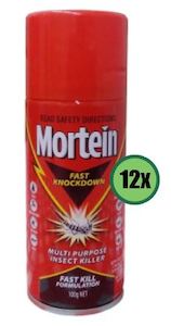 Household: MORTEIN Red Fly Spray 12 x 100g (WST$64.05)