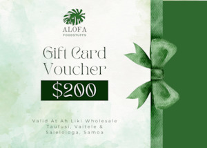 Gift Card: GIFT VOUCHER $200 TALA