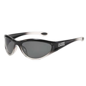 Mens: Y2K Black/Clear Sunglasses