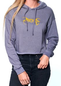 Womens Fleece: Cursed Crop Hoodie
