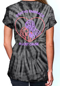 Womens Sale: Death's Embrace Tie Dye Boyfriend Tee