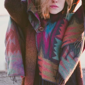 Wool Hooded Poncho Alpaca SuriBol