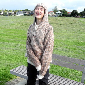 Products: Hand Knitted Hooded Alpaca SuriBol