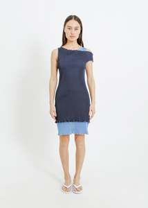 New Arrivals: MALONE PLEAT DRESS / NAVY-BLUE