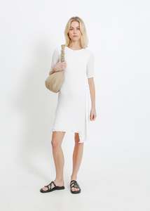 New Arrivals: CHARLOTTE PLEAT DRESS / WHITE