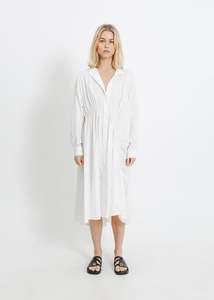 New Arrivals: AXIS SHIRT DRESS / WHITE