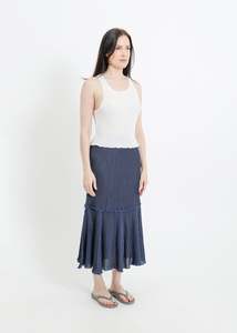 Skirts: ARIA PLEAT SKIRT / NAVY