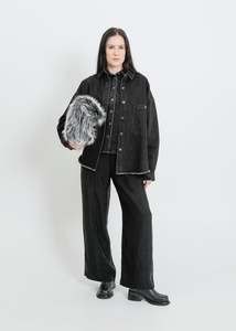 ENNIS DENIM OVERSHIRT / BLACK