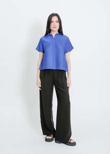 Shirts: MAZIE PLEAT SHIRT / BRIGHT BLUE