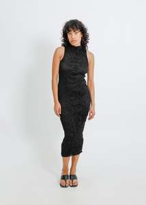 Winter Dresses: OLLIE PLEAT DRESS / BLACK