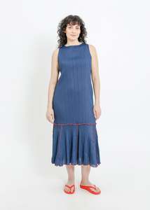 Winter Dresses: ADELINE PLEAT DRESS / TEAL-RED