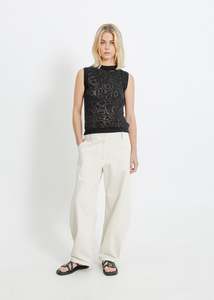 NANCY KNIT TANK / BLACK