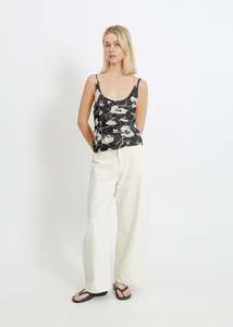 DANSON CAMI / FRAGILE BLOOMS - BLACK-CREAM