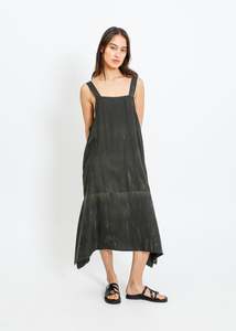 Sale Dresses: BANDIT PINAFORE / WASHED KHAKI