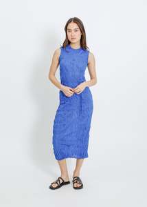 Sale Dresses: REAH PLEAT DRESS / BRIGHT BLUE