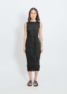Sale Dresses: REAH PLEAT DRESS / BLACK