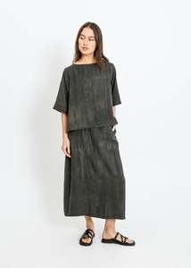 LINDSAY SKIRT / WASHED KHAKI