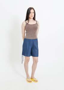 SILVANA PLEAT SHORT / TEAL