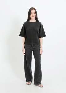 MADISON PLEAT TOP / BLACK