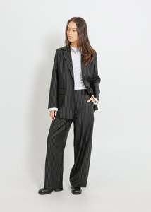 Workwear Work Pants: SOFIA TROUSER / BLACK-WHITE