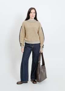 Oakland Knit Sweat / Beige-Mint