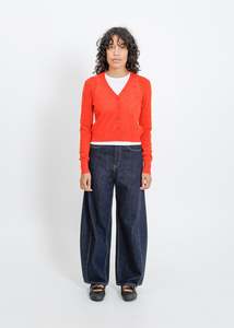 Knit Tops: Rafi Knit Cardi / Flame Marle