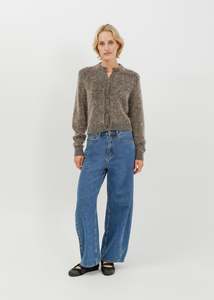Gracie Knit Cardi / Black-Taupe
