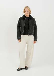 Black Coats: Pip Denim Jacket / Black