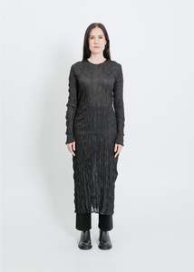 Rooney Pleat Dress / Black