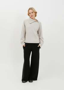 Knit Tops: Alia Knit Sweat / Taupe Marle