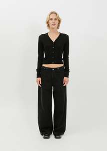 Knit Tops: Rafi Knit Cardi / Black