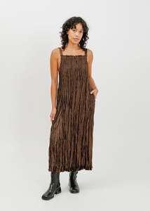 New Arrivals: Harbor Pleat Pinafore / Espresso