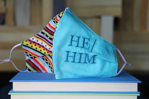 Alphabet Merch: Pronoun Mask: He/Him Allsorts