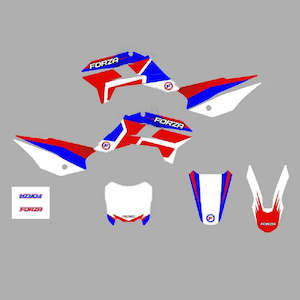 FORZA Aftermarket KRZ Style Plastic & Graphic Kit 2025 Blue Red Edition
