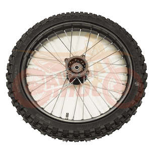 Forza Brand: FORZA FMX140BF Front Disc Wheel with Tyre & Tube - Steel Rim