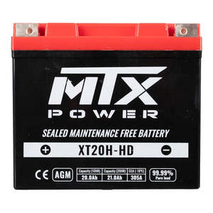 Batteries Other Accessories Road: MTX Power Battery AGM - XT20H-HD (fits YTX20-BS)