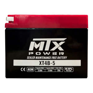 Batteries Other Accessories Road: MTX Power Battery AGM - XT4B-5 (fits YT4B-BS)