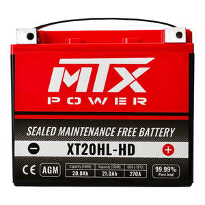 MTX Power Battery AGM - XT20HL-HD (fits YTX20L-BS)
