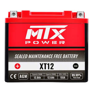 Batteries Other Accessories Road: MTX Power Battery AGM - XT12 (fits YTX12-BS)