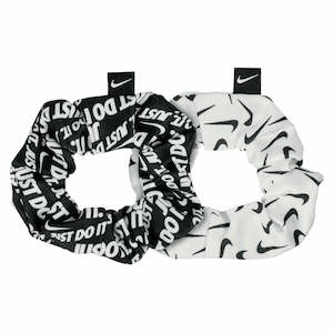 Apparel: Nike Gathered Hair Ties 2.0 - White/Black