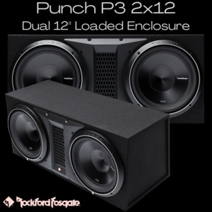 Rockford Fosgate P3-2x12 dual 12" sub and enclosure