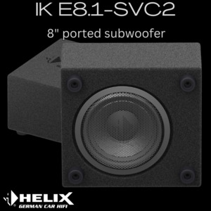 Subwoofers: Helix IK E8.1-SVC2 8" subwoofer + enclosure