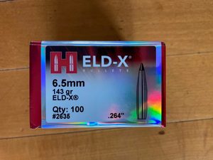 Hornady 6.5mm 143 Grain ELD X